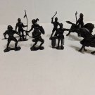Marx reissue Castle Noble Knights  (Black) figures with horses(18) pcs