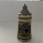 Vintage German Beer Stein w/pewter lid