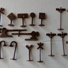 Marx Reissue Railroad sign accessories (18) pcs
