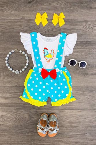 Chicken Suspender Short Set