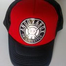RARE Andox and Box Ball Cap Trucker Hat Collectable Snapback Red Black