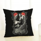 Punk Skull Girl 8 Cotton Linen Pillowcase New Home Sofa Bed Decor Cushion Cover