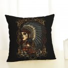 Punk Skull Girl 11 Cotton Linen Pillowcase New Home Sofa Bed Decor Cushion Cover