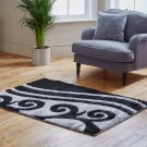 Black Grey Status Rug ( 120 X 165CM)