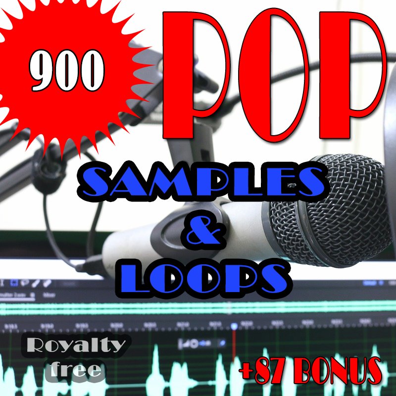 900 POP Sample & Loops,CREATE MUSIC, HQ, Audio, Pack, Digital, Sound Track.