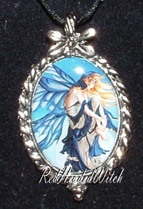 Nene Thomas BLUE DREAM FAIRY CAMEO PENDANT Necklace FAE