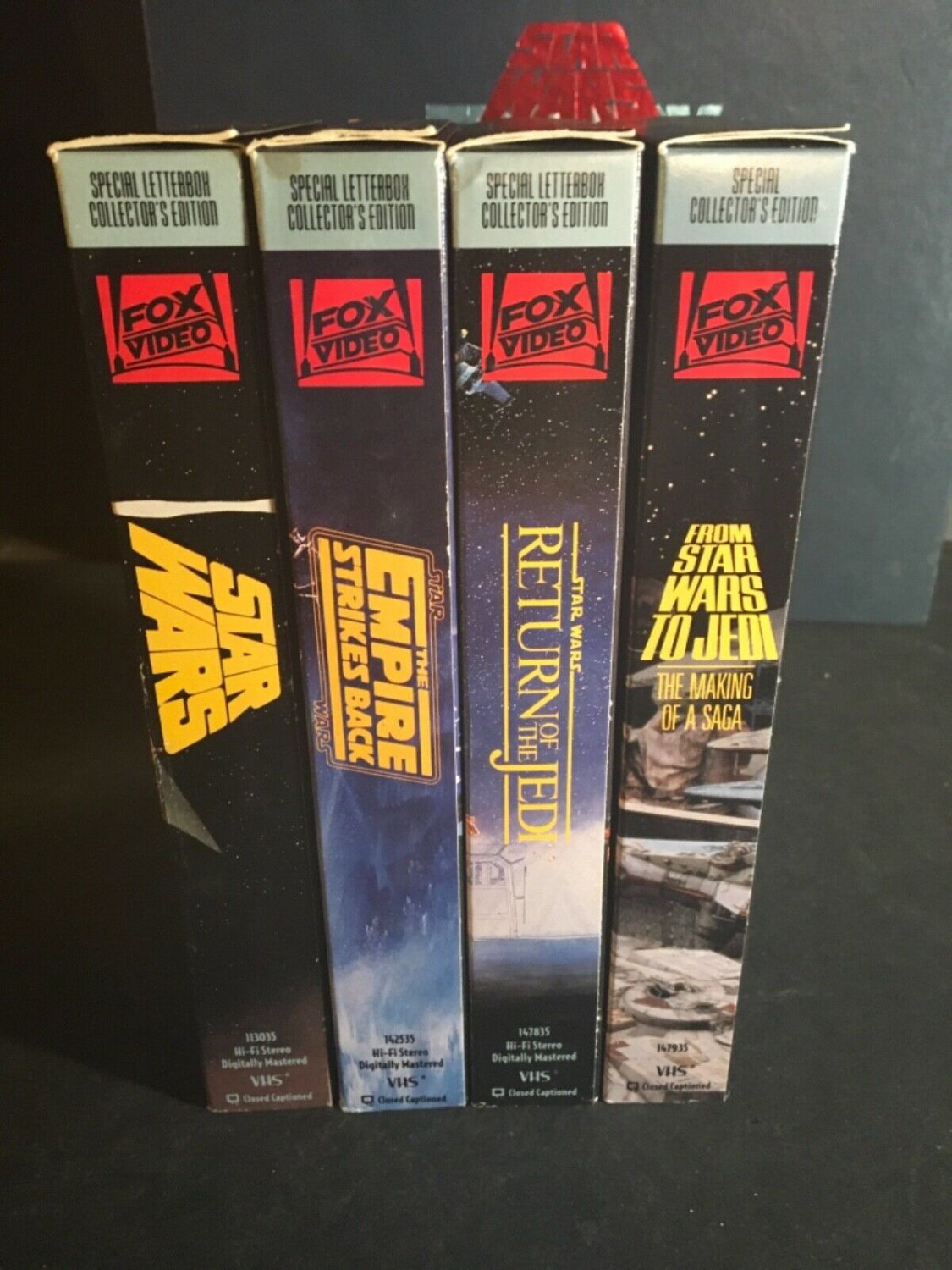 1992 Vintage Star Wars VHS Trilogy LetterBox Fox Video Special Edition ...