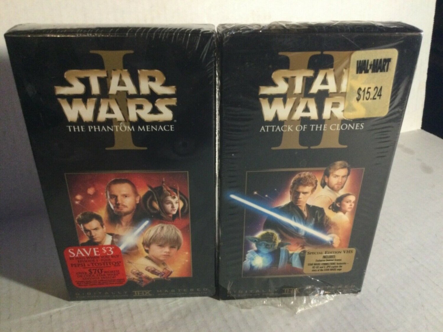 Star Wars VHS Tapes Episode I:The Phantom Menace Episode 2: Attack of ...