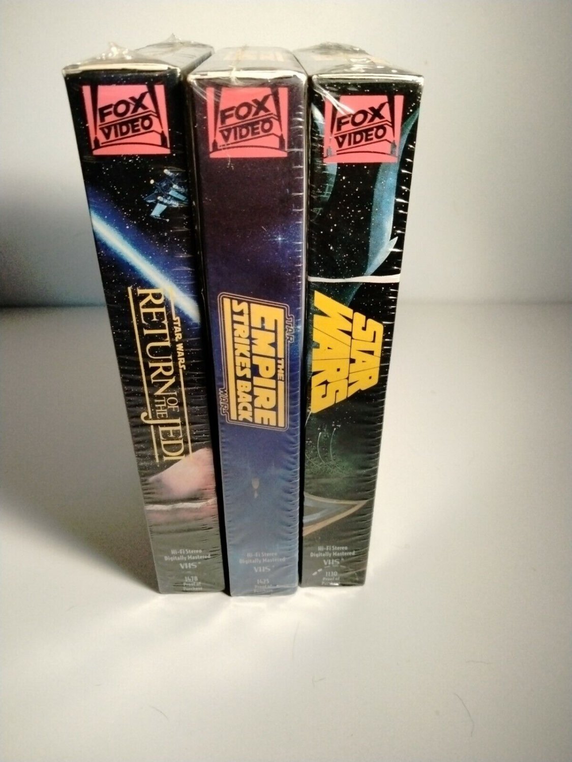 Vintage Star Wars VHS Trilogy VCR Tapes CBS Fox Video Watermarks