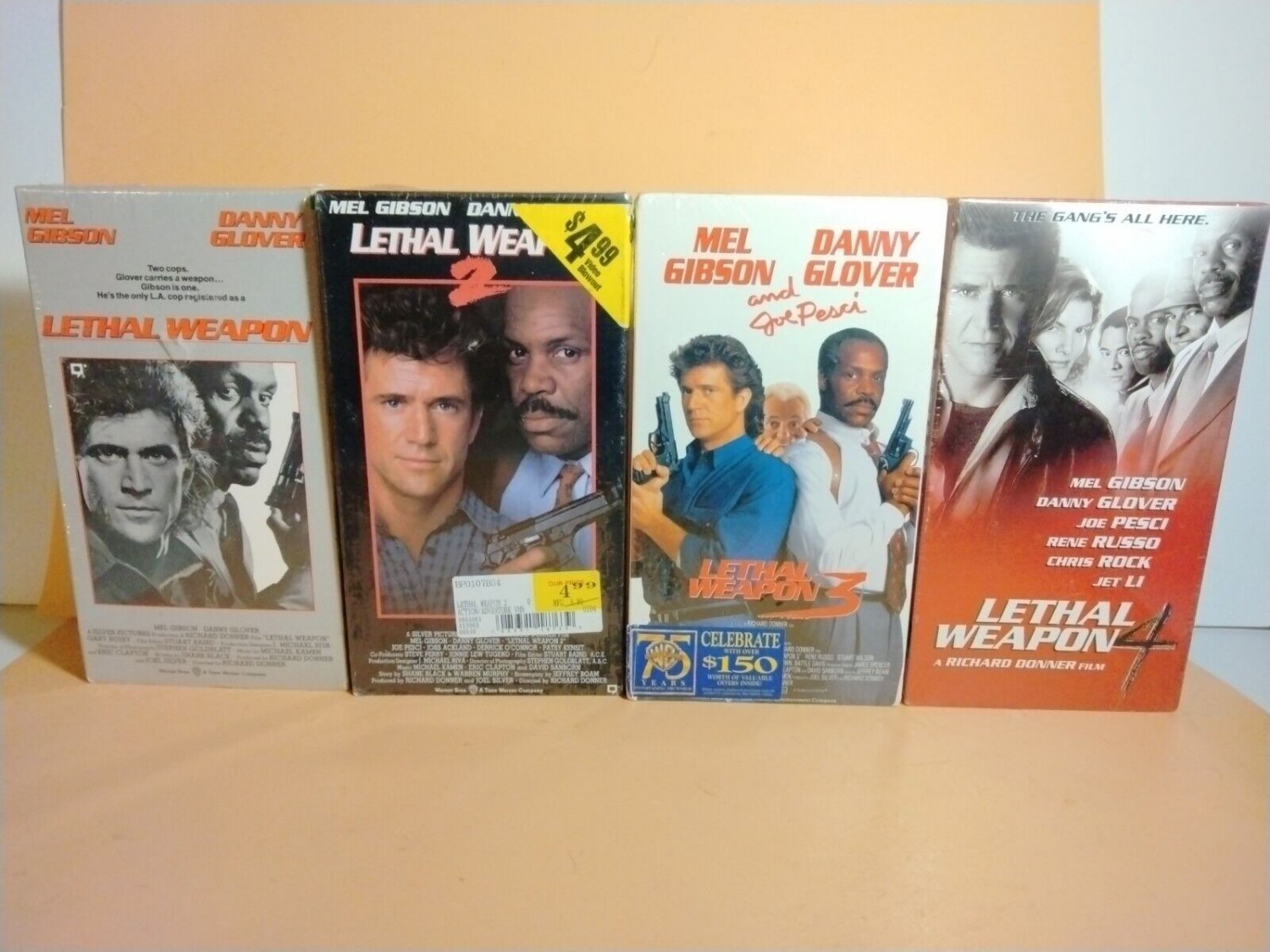 Lethal Weapon 1 2 3 4 Factory Sealed VHS Tapes Lot VCR Tapes New First ...