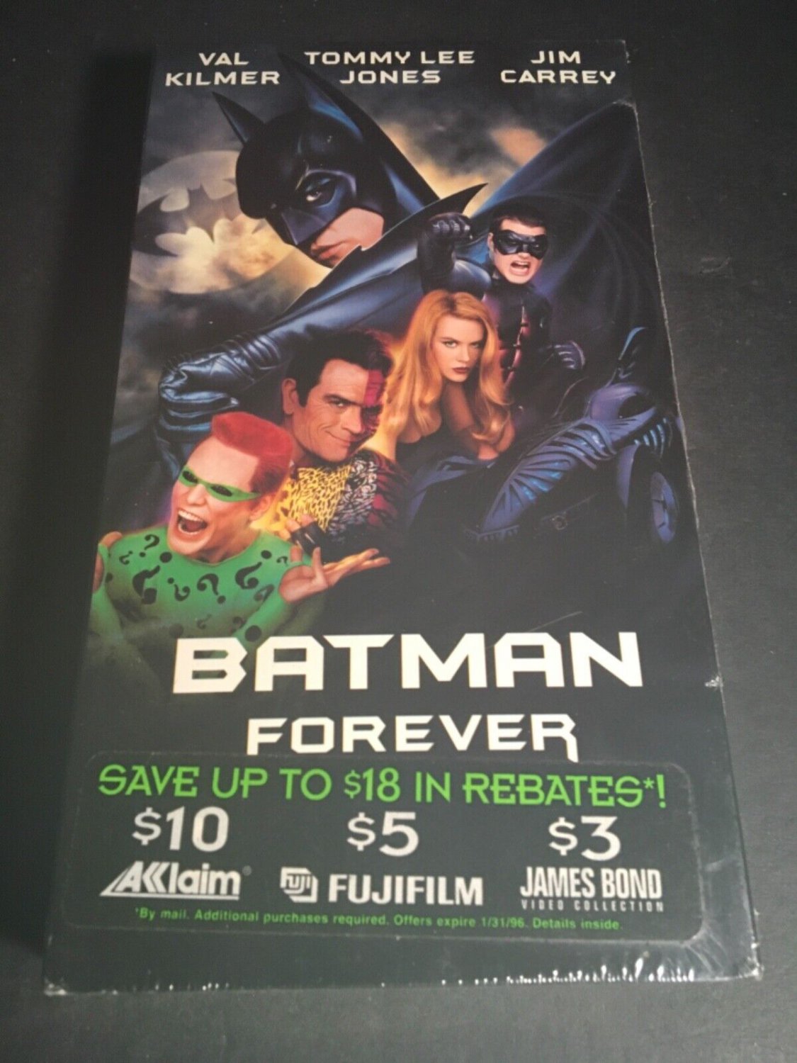 Batman Forever (vhs, 1995) Tape Factory Sealed New First Print Watermarks