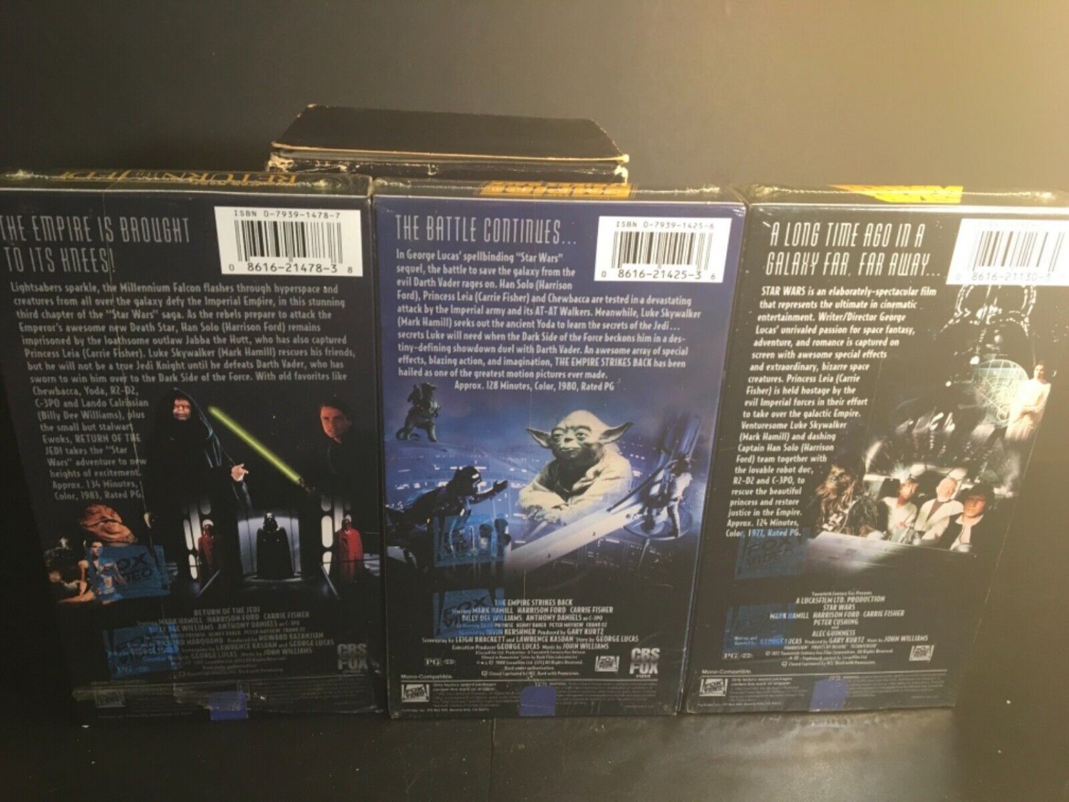 Vintage Star Wars VHS Trilogy Tapes - Box Set