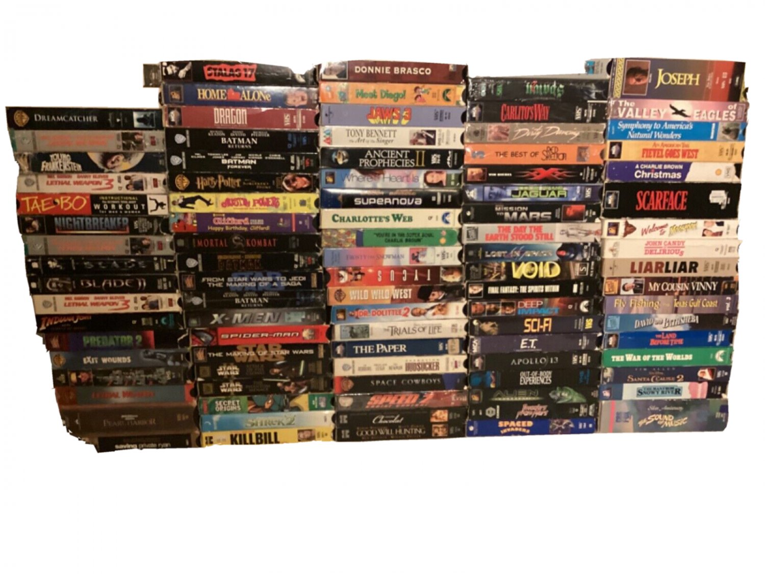 100 Vintage Used VHS Tapes - HUGE VCR Collection - Some Sealed Used ...