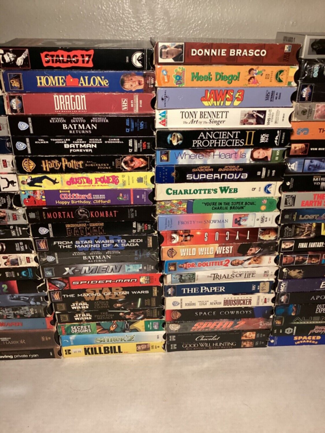 100 Vintage Used VHS Tapes - HUGE VCR Collection - Some Sealed Used ...