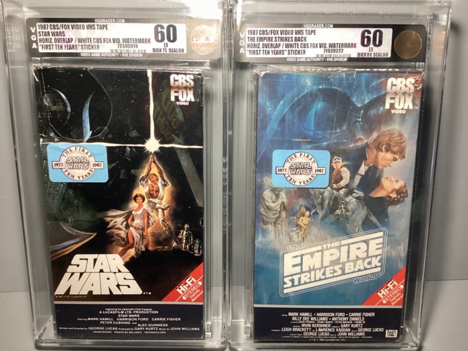 1977 STAR WARS & 1980 EMPIRE STRIKES BACK VHS 1984 SEALED TAPES LOT ...