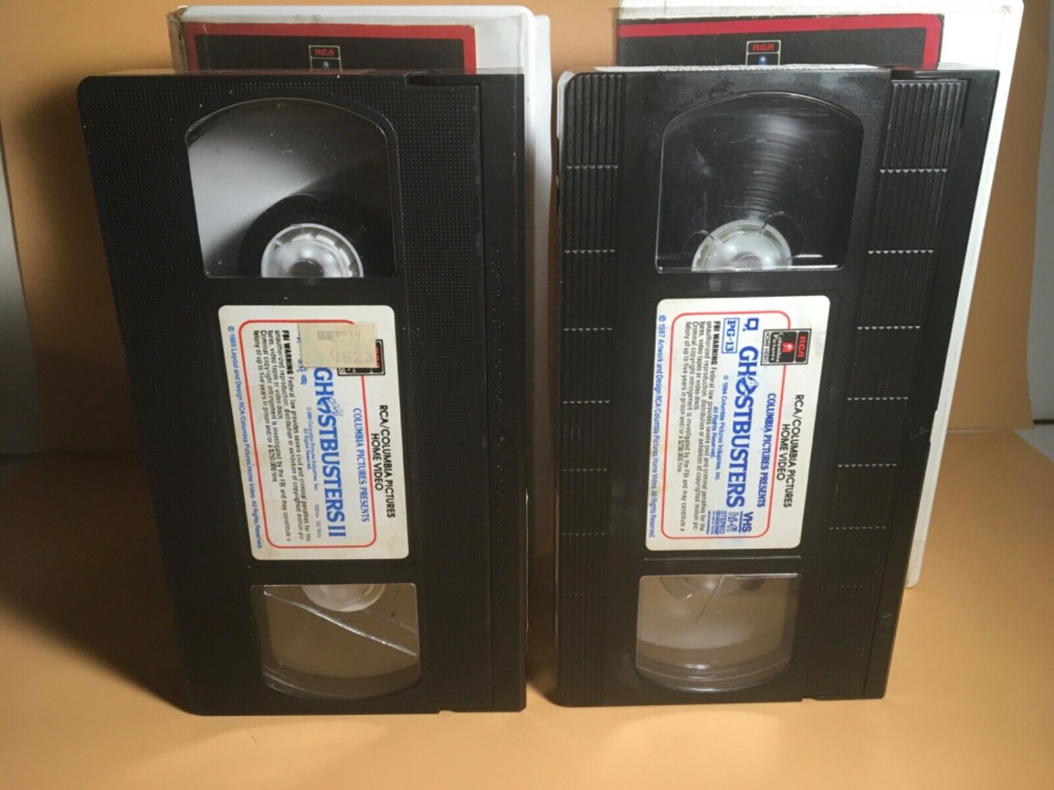 Ghostbusters 1 & 2 VHS Tapes Lot 1984 1985 1989 First Print Video