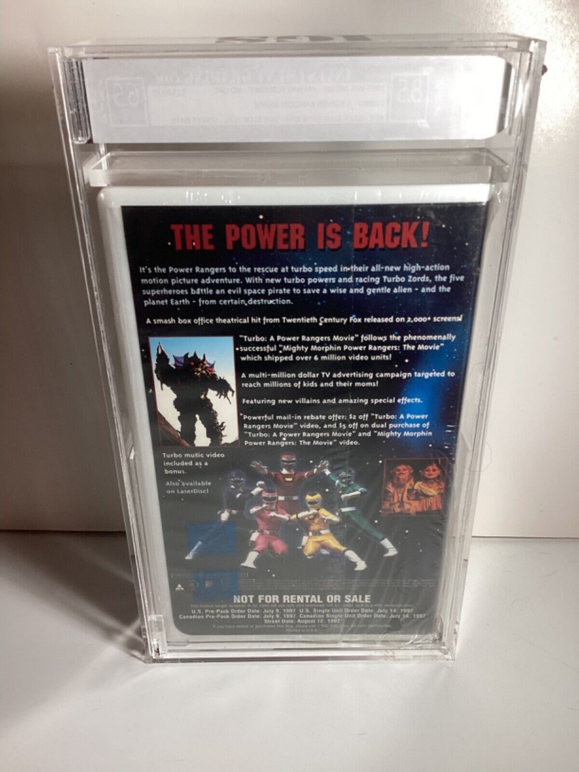 Turbo a power rangers movie vhs 1997 factory sealed promo