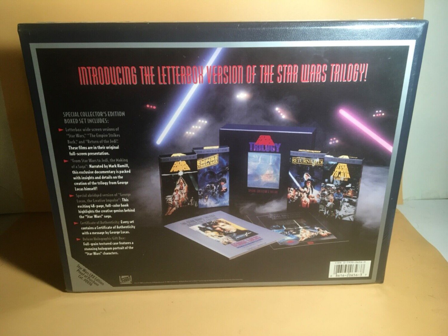 Star Wars VHS Trilogy 4 Tape Letterbox Box Set New 1988-1992 CBS ...