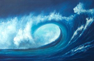 L45 Sea Wave Pop Art Painting on Canvas