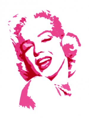 Marilyn Monroe Pink Pop Art Painting on Canvas Free Shipping 12"x16"-031