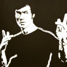 c07 ACEO Bruce Lee Kung Fu Pop Art Original Drawing 2.5 x3.5" Free Shipping
