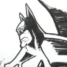 c12 ACEO Batman Pop Art Original Drawing 2.5 x3.5" Free Shipping