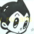 c15 ACEO Astro Boy Pop Art Original Drawing 2.5 x3.5" Free Shipping
