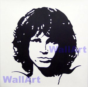 005 jim morrison pop Art Modern Painting b n w 20"20