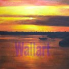 037 Sunset Sea landscape Modern art Painting 20"20