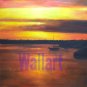 037 Sunset Sea landscape Modern art Painting 20"20