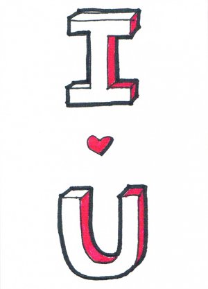 c49 I love U Aceo Original Graffiti pop art Hand Draw