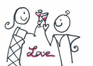 c46 Love cheer Lover Aceo Original pop art Hand Drawing