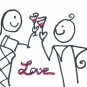 c46 Love cheer Lover Aceo Original pop art Hand Drawing