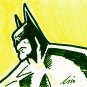 c43 ACEO Batman in action Pop Art Orgi Drawing