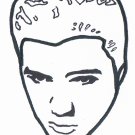 c39 Aceo Original pop art Hand Drawing Elvis Presley