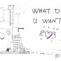 c34 Aceo Original Graffiti pop art Hand Drawing what do u want