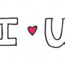 c48 Aceo Original Graffiti pop art Hand Drawing I love U