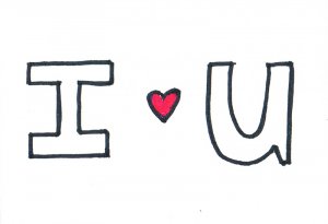 c48 Aceo Original Graffiti pop art Hand Drawing I love U