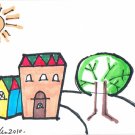 c61 Home Sweet Home ACEO Original pop art Hand Drawing