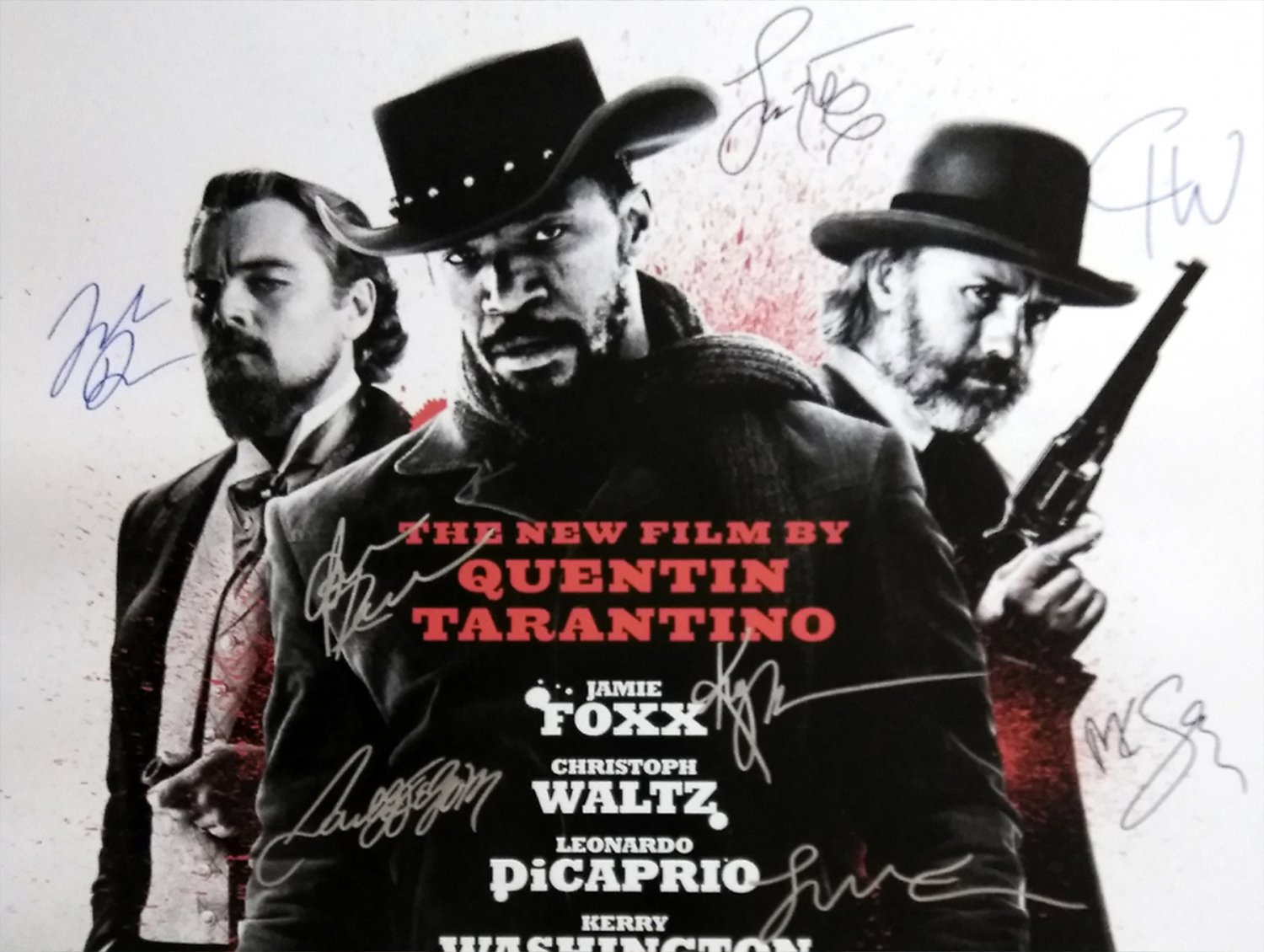 Signed Django Unchained Movie Poster By 14 Members Of The Cast