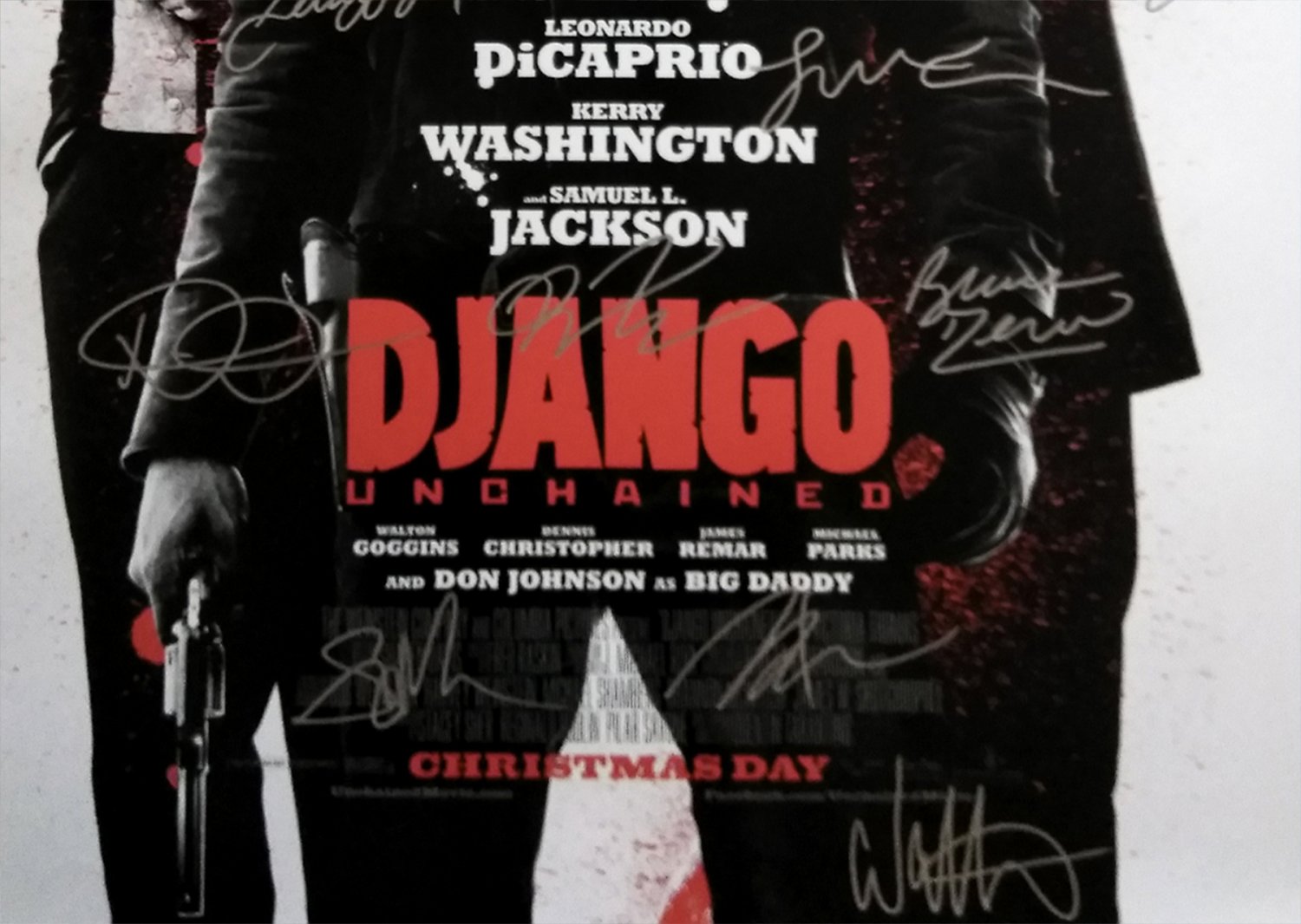 Signed Django Unchained Movie Poster By 14 Members Of The Cast