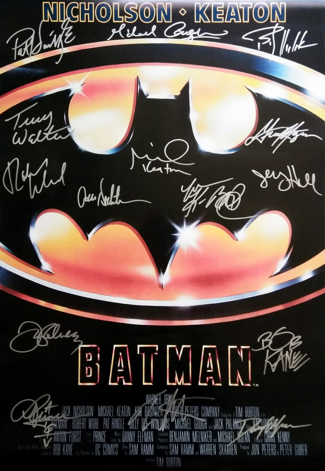 Signed BATMAN Movie Poster by 15 members of the Cast