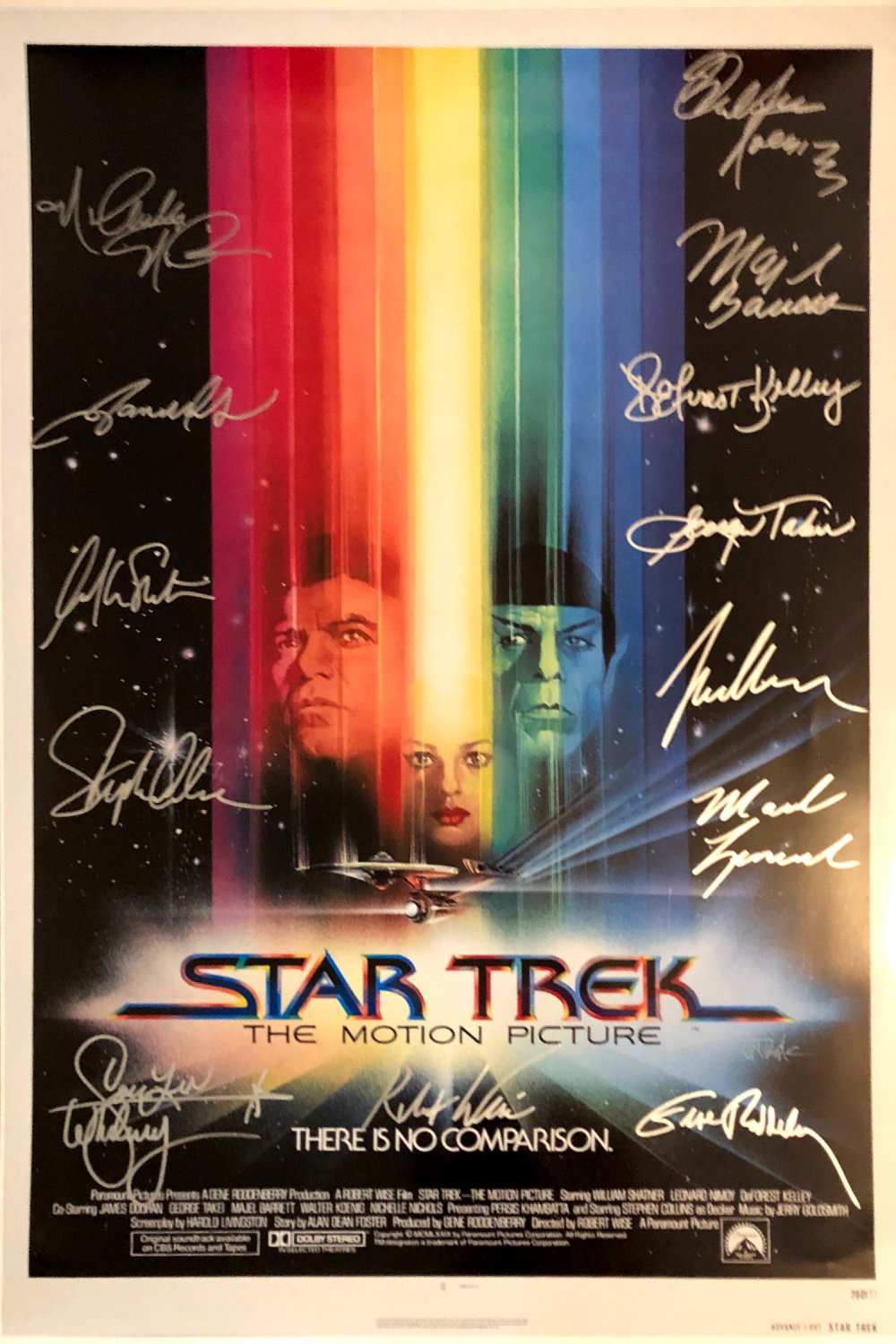 signed STAR TREK Movie Poster by 13 members of the Cast