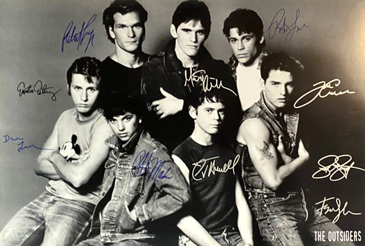 Signed THE OUTSIDERS Movie Poster by 10 members of the Cast