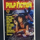 signed PULP FICTION Movie Poster by 3 members of the Cast COA signed PULP FICTION Movie Poster by 3 members of the Cast COA