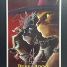signed PUSS IN BOOTS Movie Poster by 3 members of the Cast COA