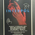 signed INTERPOL Manchester Poster by 3 band members - includes COA
