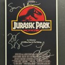 signed JURASSIC PARK Movie Poster by 3 members of the Cast COA signed JURASSIC PARK Movie Poster by 3 members of the Cast COA