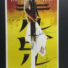 signed KILL BILL Sword Movie Poster by 3 members of the Cast COA