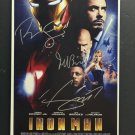 signed IRON MAN Movie Poster by 3 members of the Cast COA signed IRON MAN Movie Poster by 3 members of the Cast COA